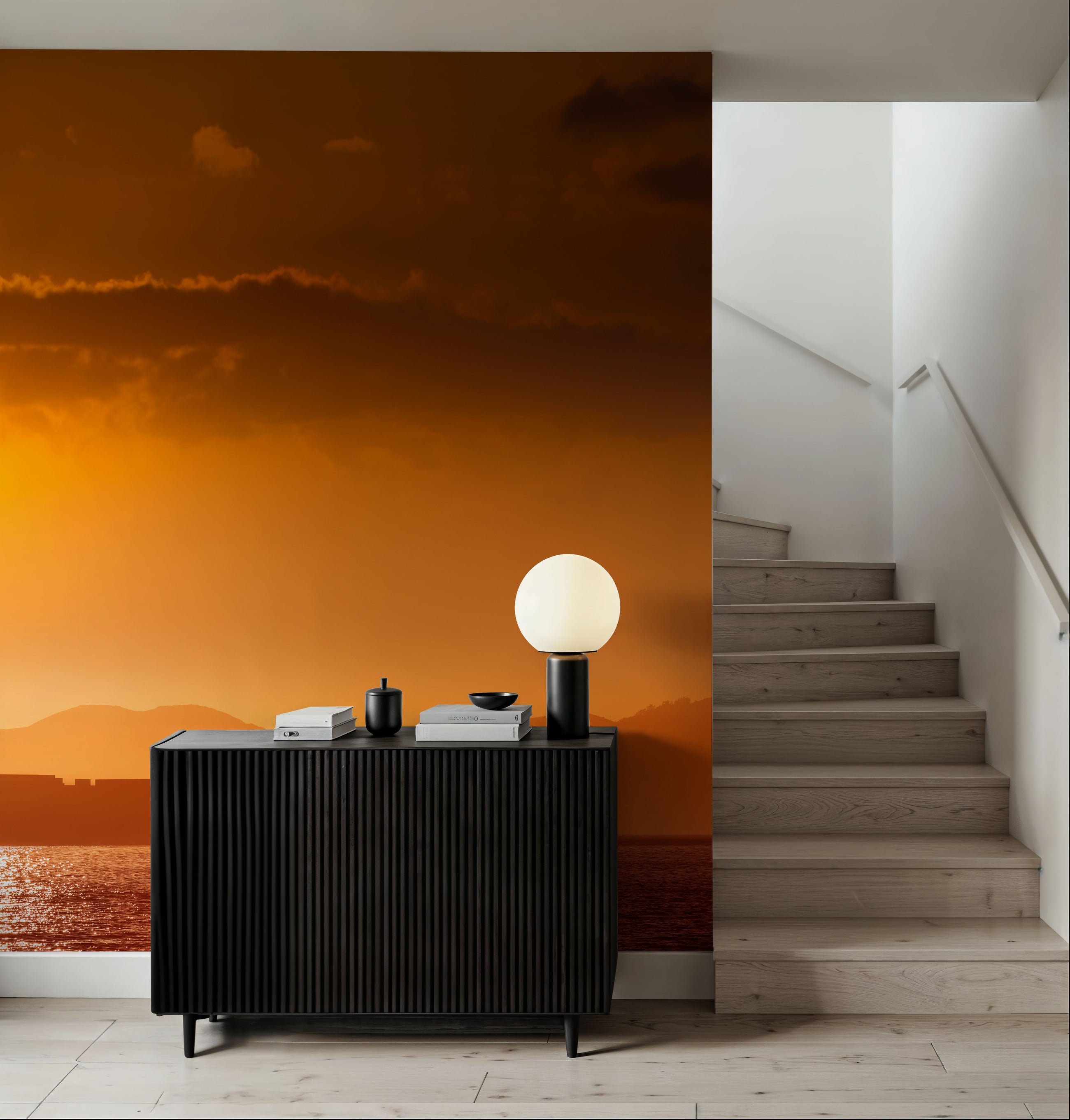 Alcatraz Sunset Mural Wallpaper