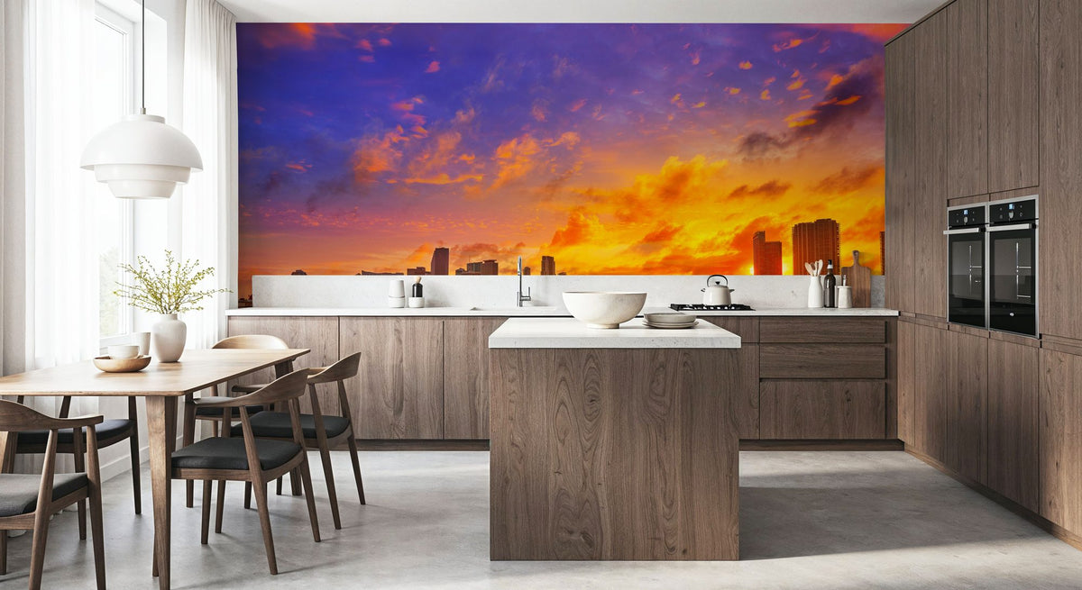 Miami Sunset Mural Wallpaper - room preview 06