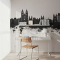 Magdeburg Germany Skyline Black & White Mural Wallpaper - room preview 06