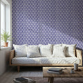 Botanical Stamps Blue Mural Wallpaper - room preview 06