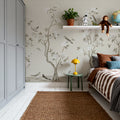 Peony Tree, Ivory Mural Wallpaper - room preview 06