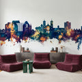 St John's Canada Skyline Blue & Bronze Mural Wallpaper - room preview 06