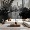 Urban Drawbridge Mural Wallpaper - room preview 06