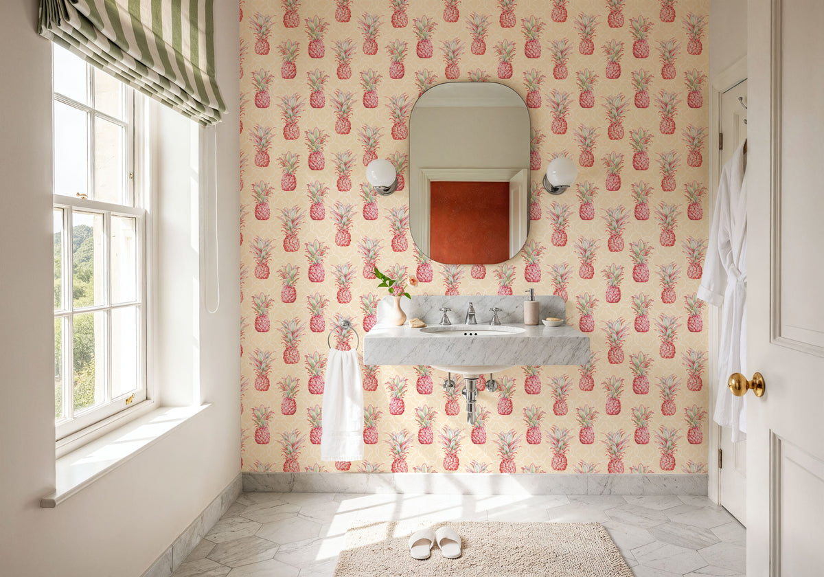 Pineapple Goals Yellow Mural Wallpaper - room preview 06