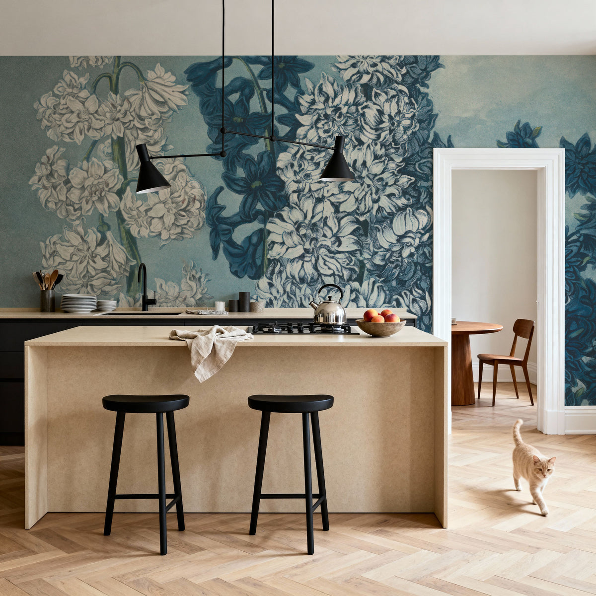Temple of Flora Hyacinths Mural Wallpaper - room preview 06