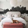 Sydney Australia Skyline Black & White Mural Wallpaper - room preview 06