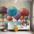 Whimsical Tree Grove Mural Wallpaper - room preview 06