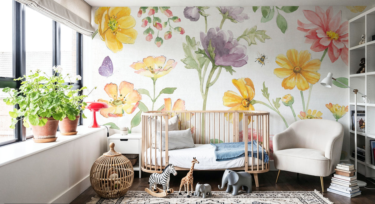 Soft Meadow I Mural Wallpaper - room preview 06