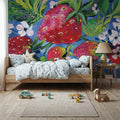 Juicy Strawberries Mural Wallpaper - room preview 06