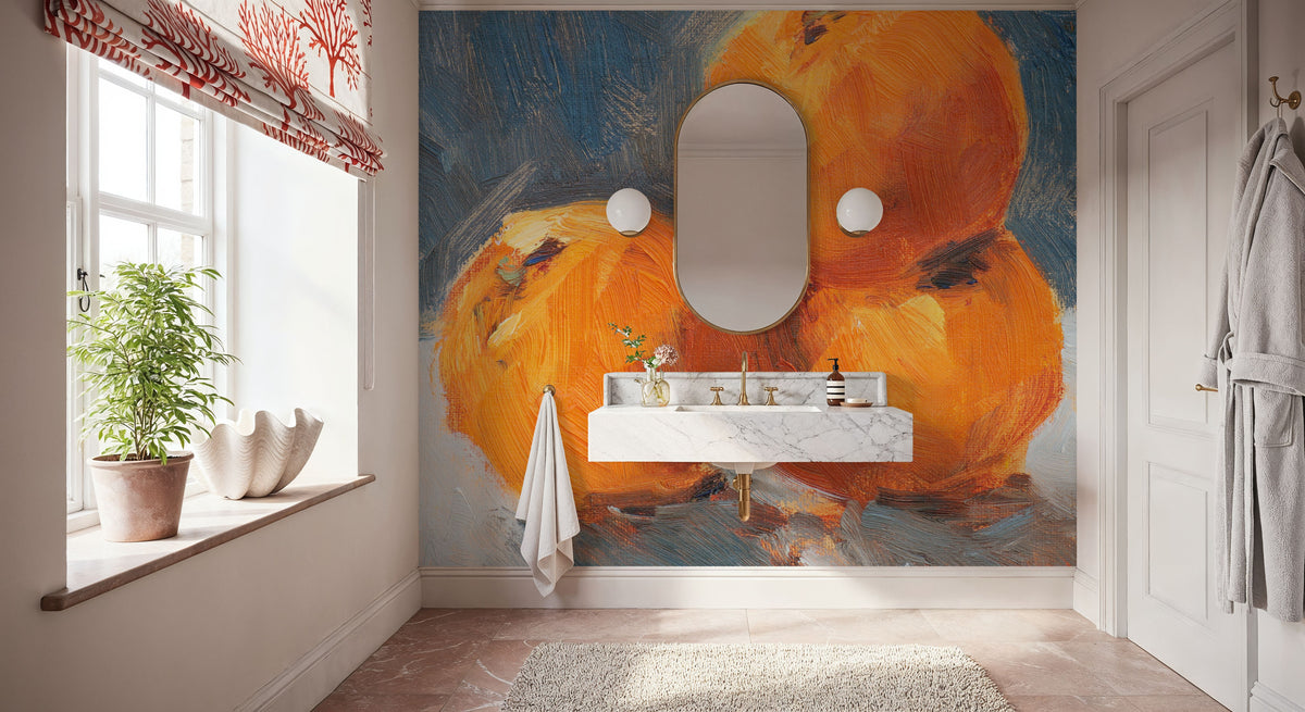Orange Stack Mural Wallpaper - room preview 06