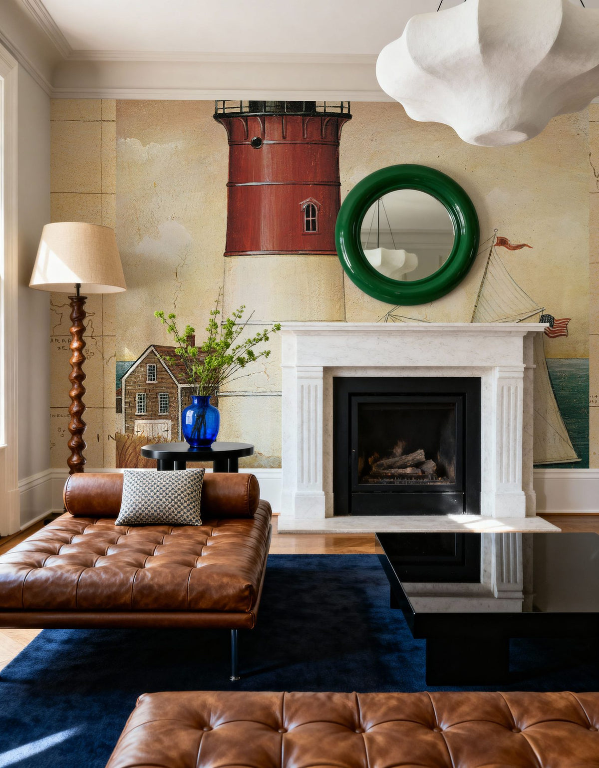Schooner Bay Map Mural Wallpaper - room preview 06