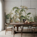 Greenhouse Orchids on Shiplap Mural Wallpaper - room preview 06