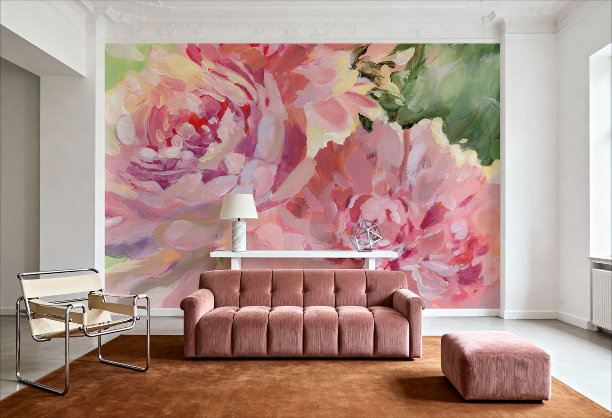 Sarahs Peony Mural Wallpaper - room preview 06
