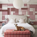 Spectrum Blocks, Rose Mural Wallpaper - room preview 06