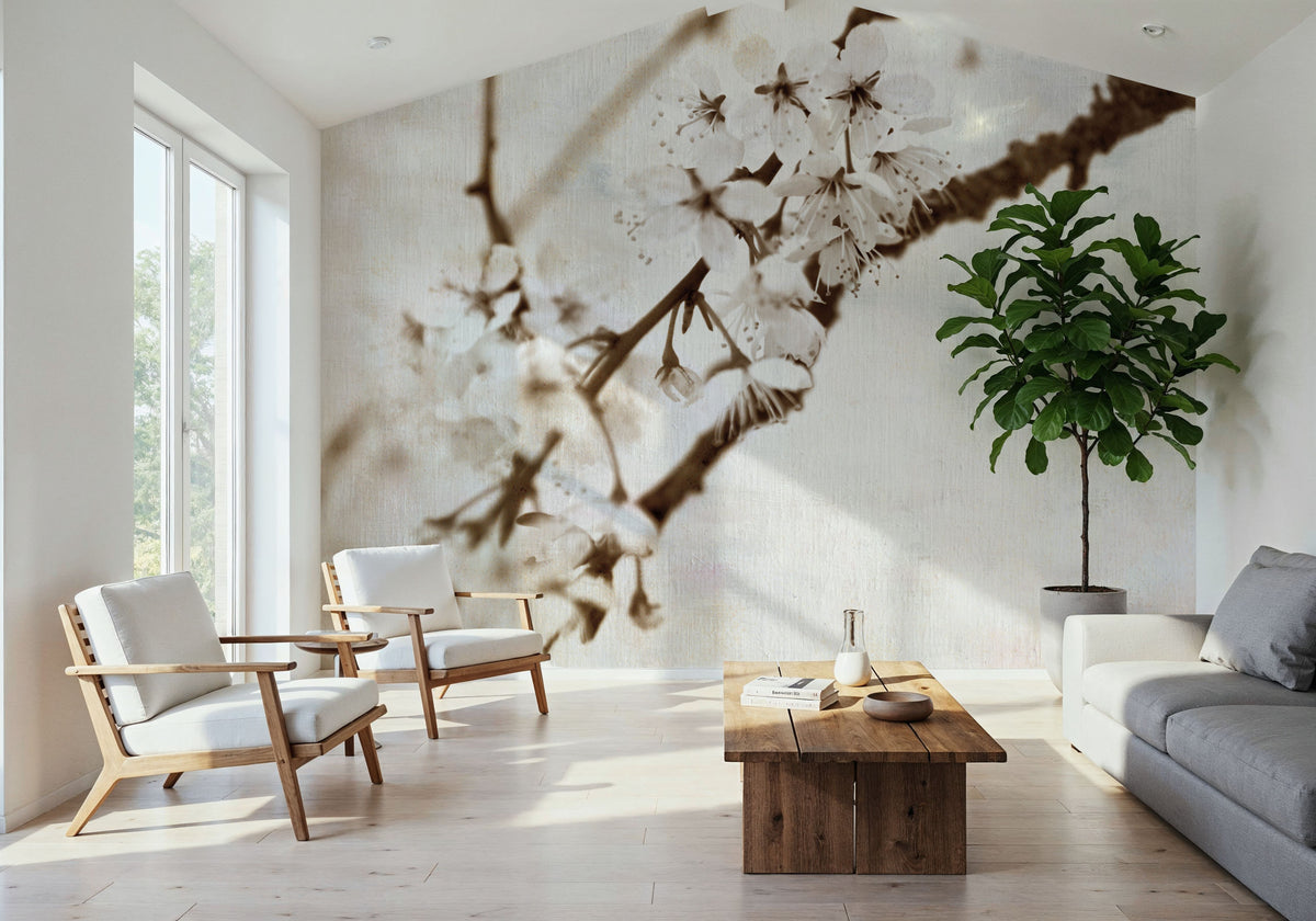 Natural Blossom Mural Wallpaper - room preview 06