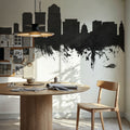 Tucson Arizona Skyline Black & White Mural Wallpaper - room preview 06