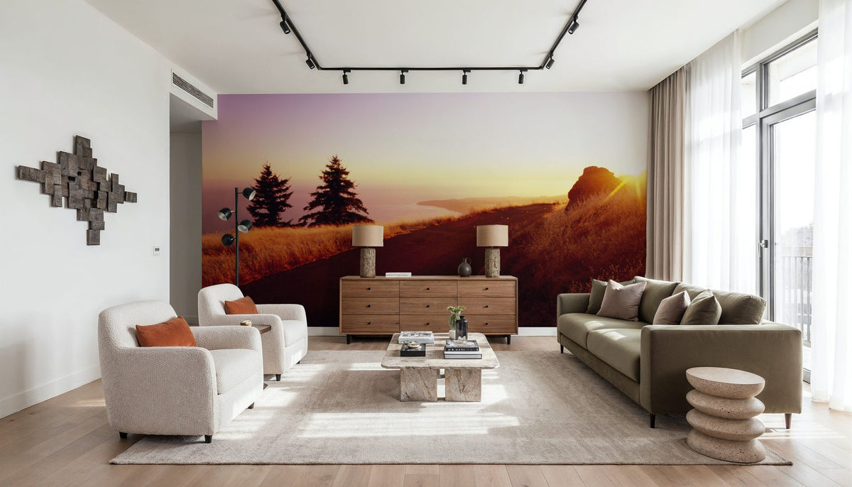 Coastal Sunset Path Mural Wallpaper - room preview 06