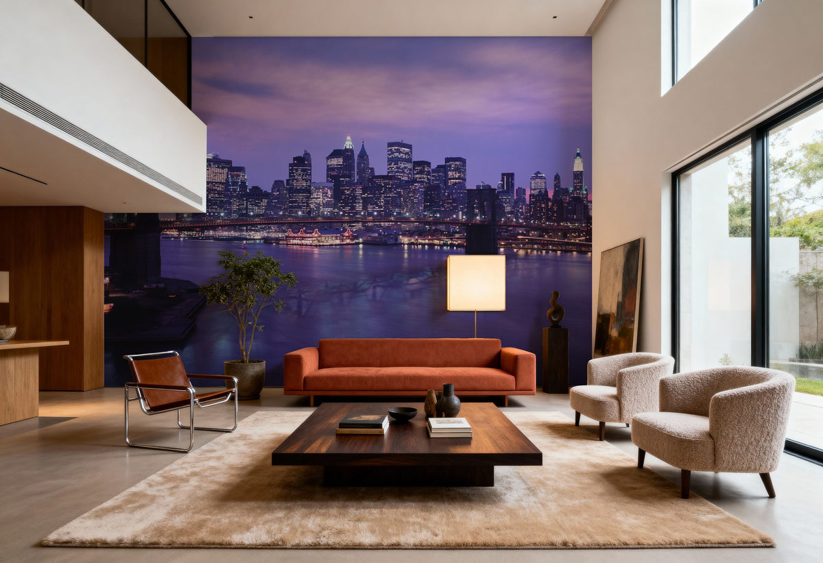 Twilight Bridge Horizon Mural Wallpaper - room preview 06