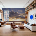 Golden Cloudscape Mural Wallpaper - room preview 06
