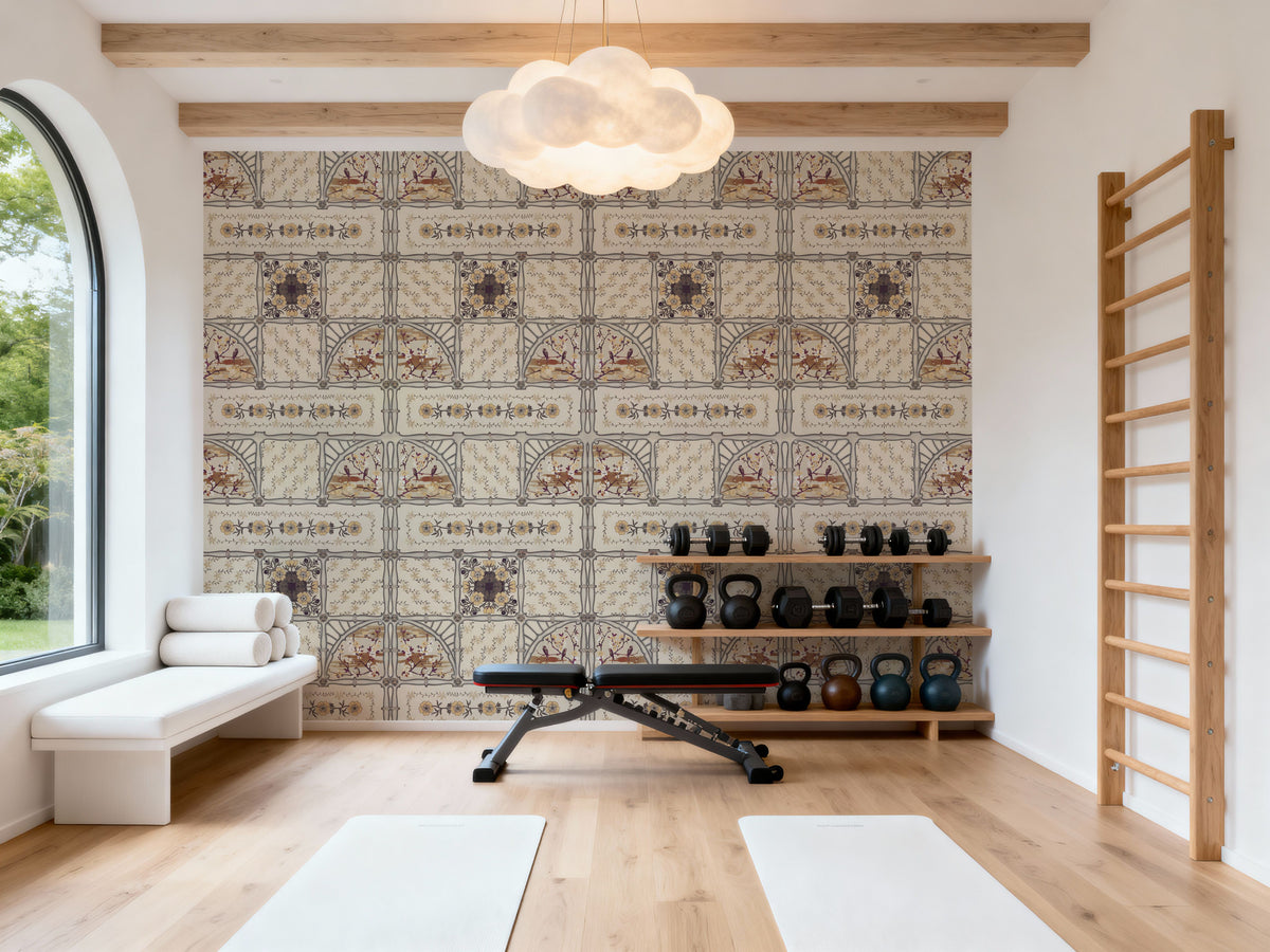 Sakura & Bird, Amber Mural Wallpaper - room preview 06