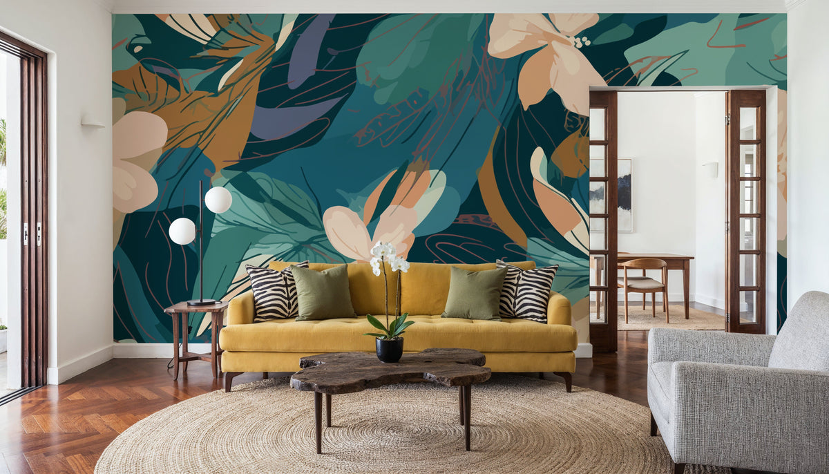 Manga Floral Mural Wallpaper - room preview 06