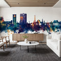 Muscat Oman Skyline Blue & Bronze Mural Wallpaper - room preview 06
