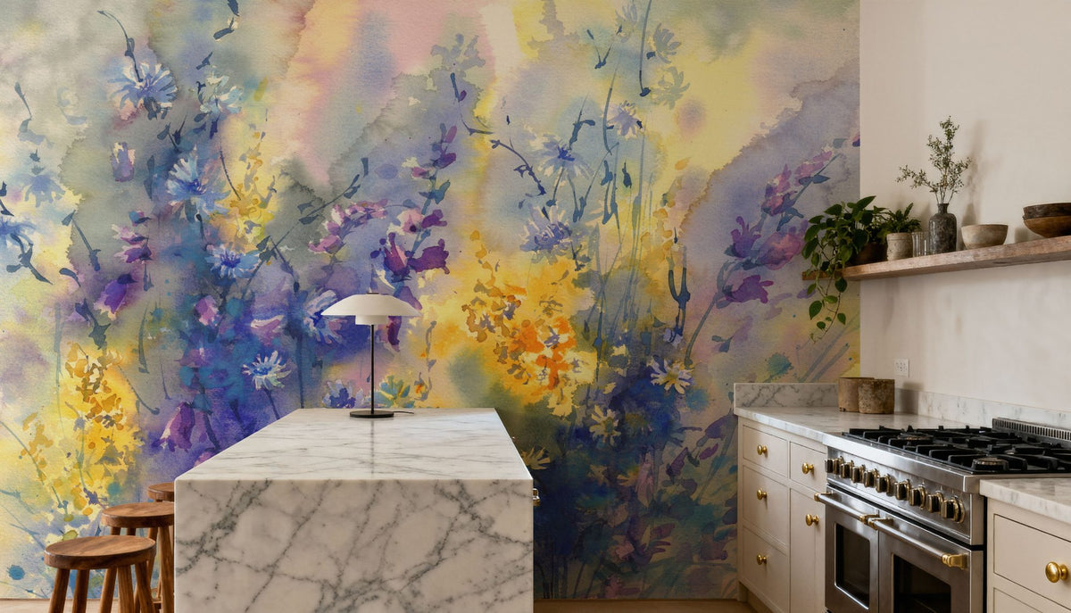 Ethereal Wildflower Mural Wallpaper - room preview 06
