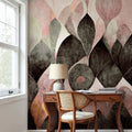Dry Leaves, Rose Mural Wallpaper - room preview 06