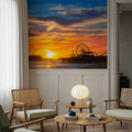 Santa Monica Pier Sunset Mural Wallpaper - room preview 06