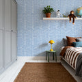 Light Blue Fish Dots Mural Wallpaper - room preview 06