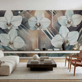 Geometry and Orchids Mural Wallpaper - room preview 06