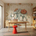 Elephant Walk V Mural Wallpaper - room preview 06
