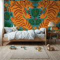Otomi Tigers Mural Wallpaper - room preview 06