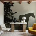 Morning Meadow Horses II Mural Wallpaper - room preview 06