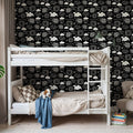 Sky Is the Limit Black Mural Wallpaper - room preview 06
