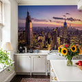 Manhattan Skyline Sunset Mural Wallpaper - room preview 06