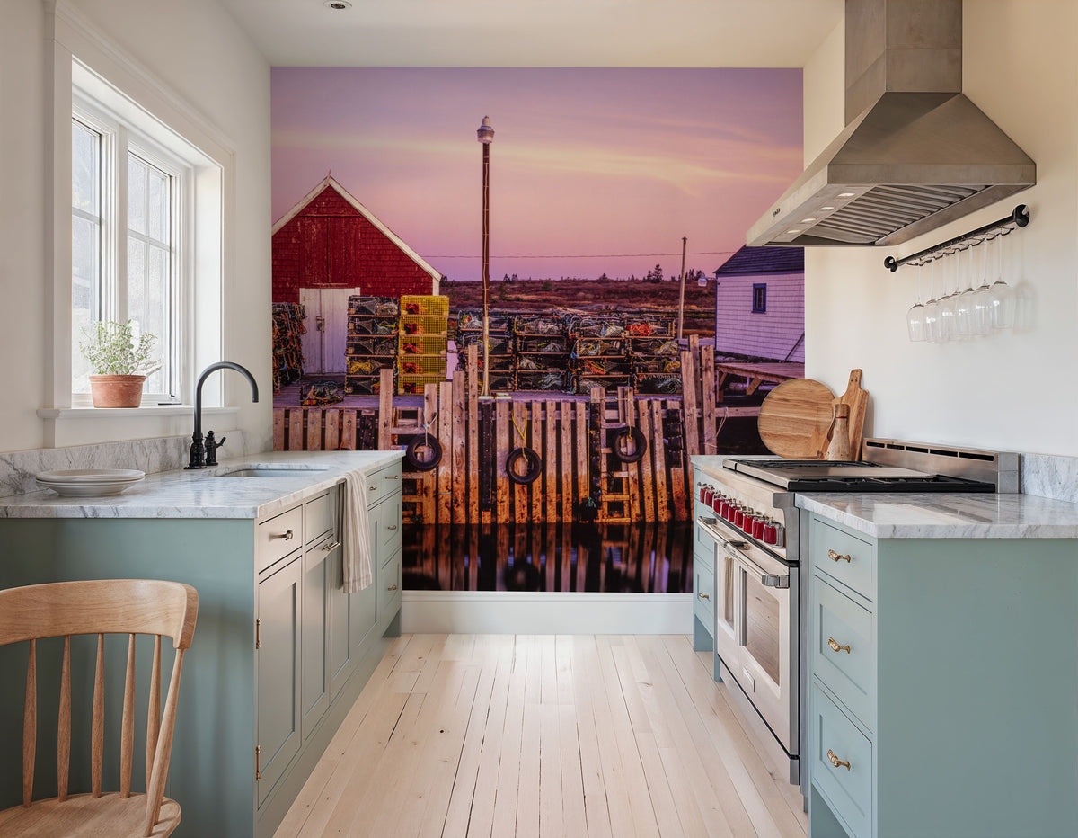 Lobster Fishing Mural Wallpaper - room preview 06