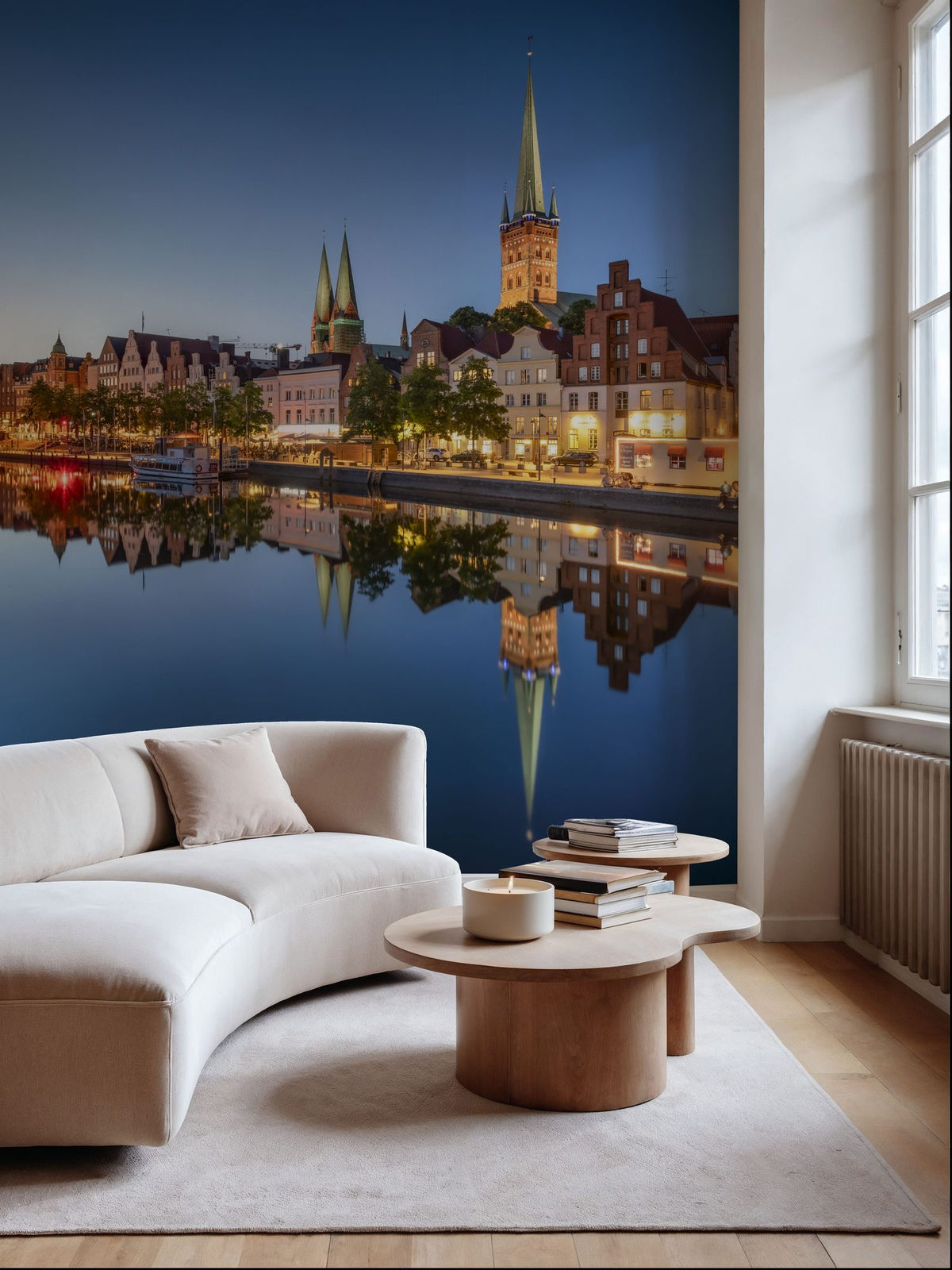 Trave River Mirror Mural Wallpaper - room preview 06