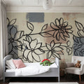 Scandinavian Floral Mural Wallpaper - room preview 06