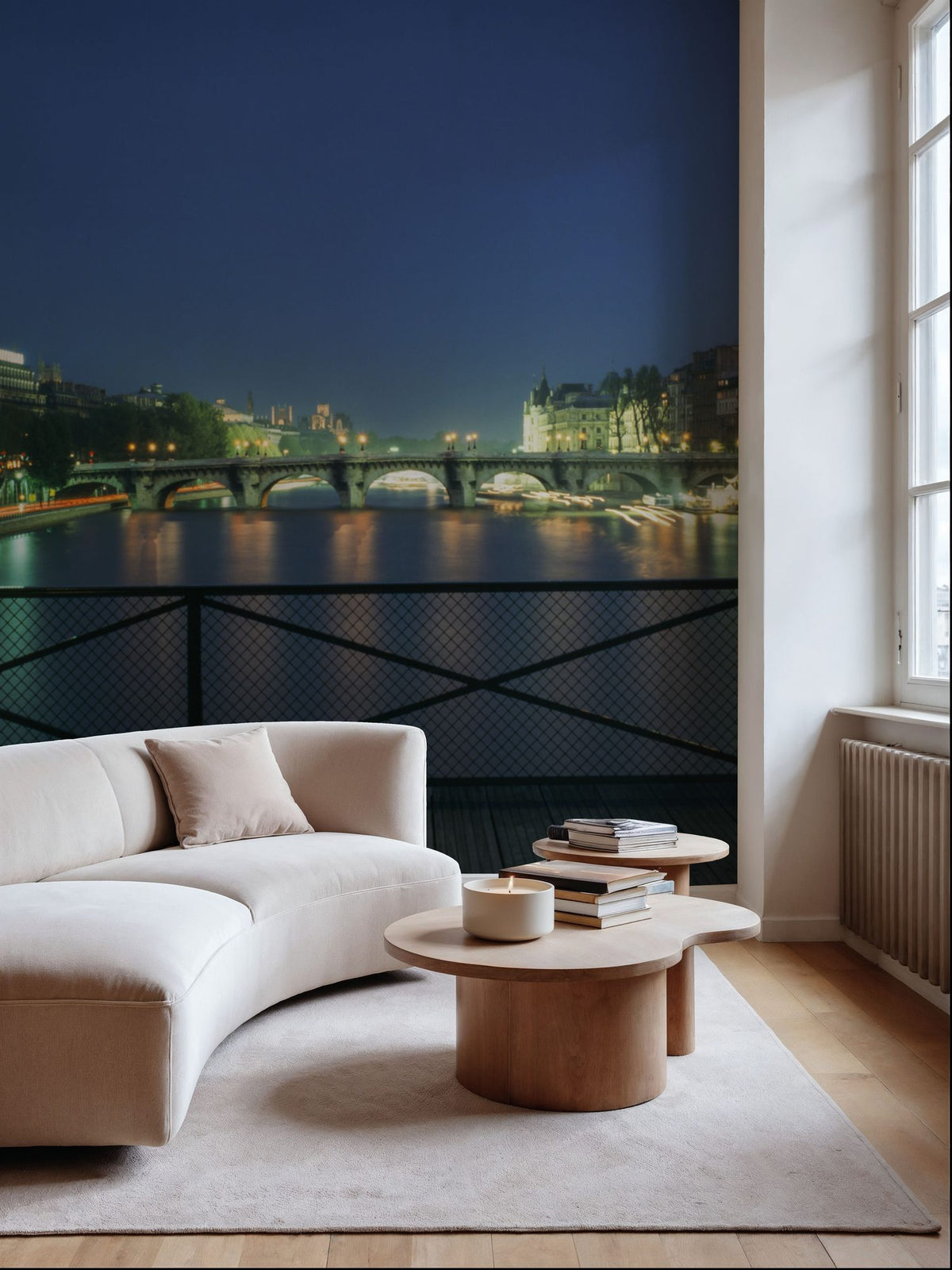 Riverfront Twilight Mural Wallpaper - room preview 06