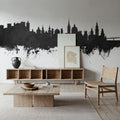 Salzburg Austria Skyline Black & White Mural Wallpaper - room preview 06