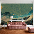 Curly Mountain Mural Wallpaper - room preview 06