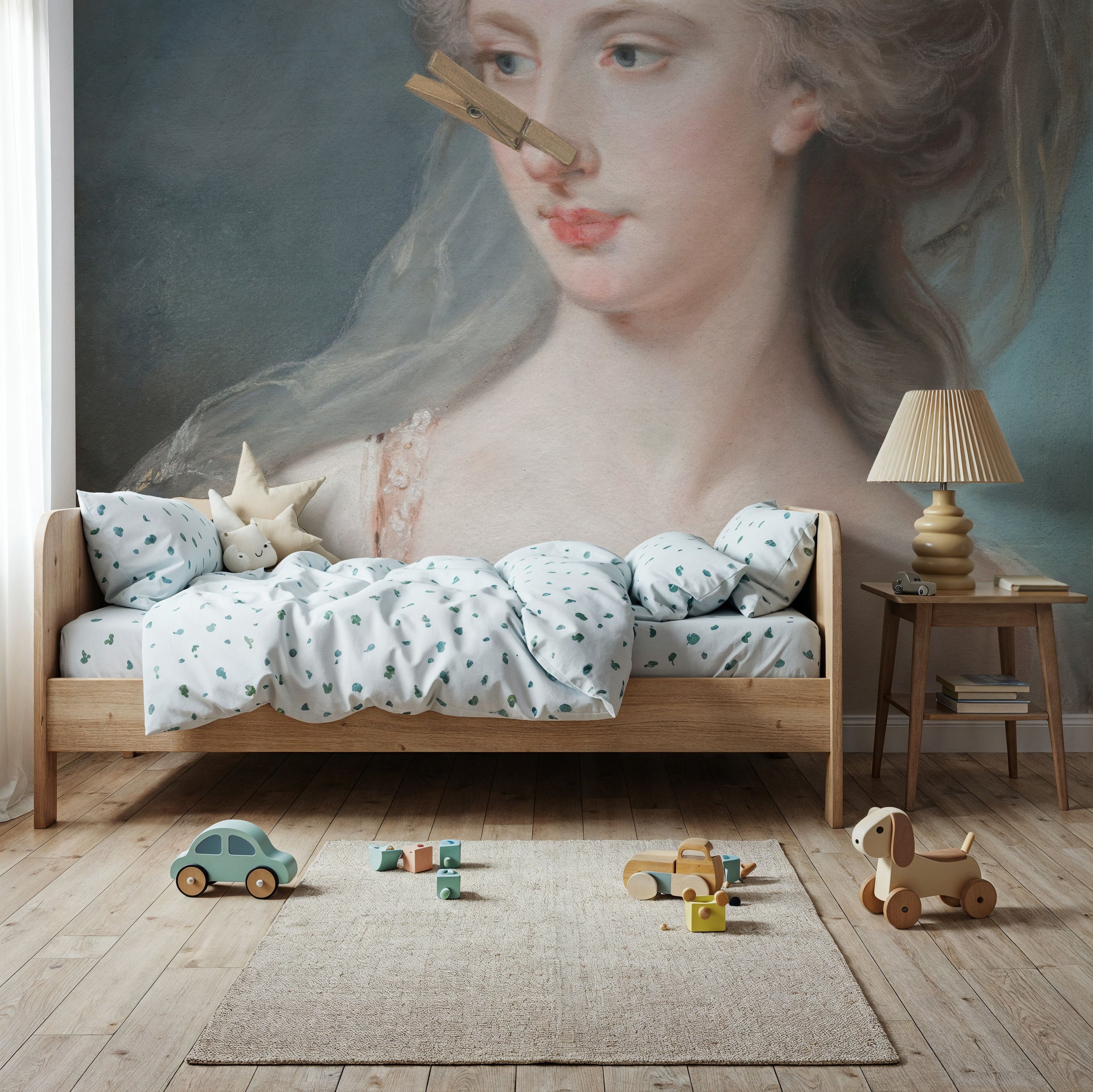 Fancy Bathroom Portrait II Mural Wallpaper