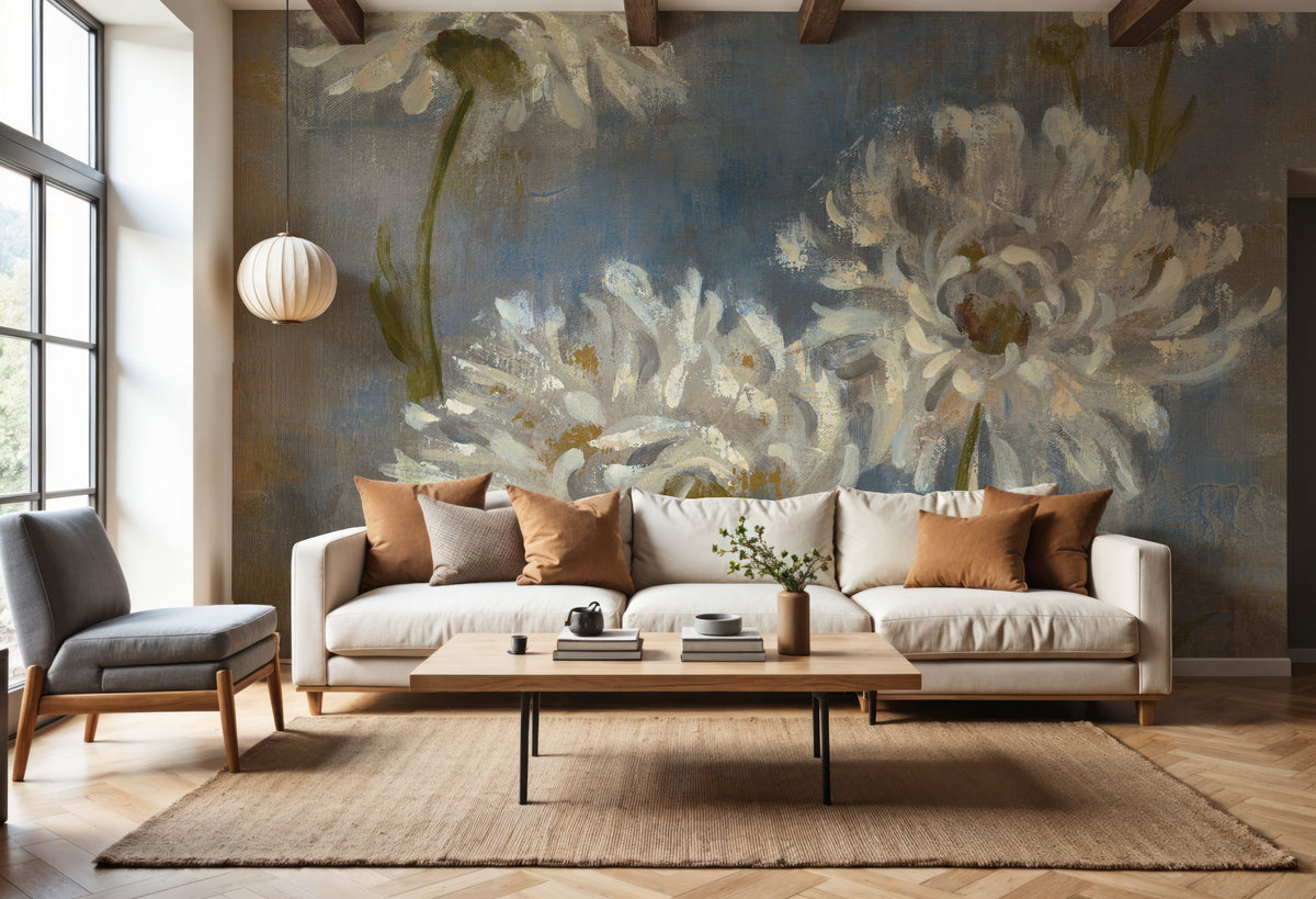 Flowers in Morning Dew II Mural Wallpaper - room preview 06