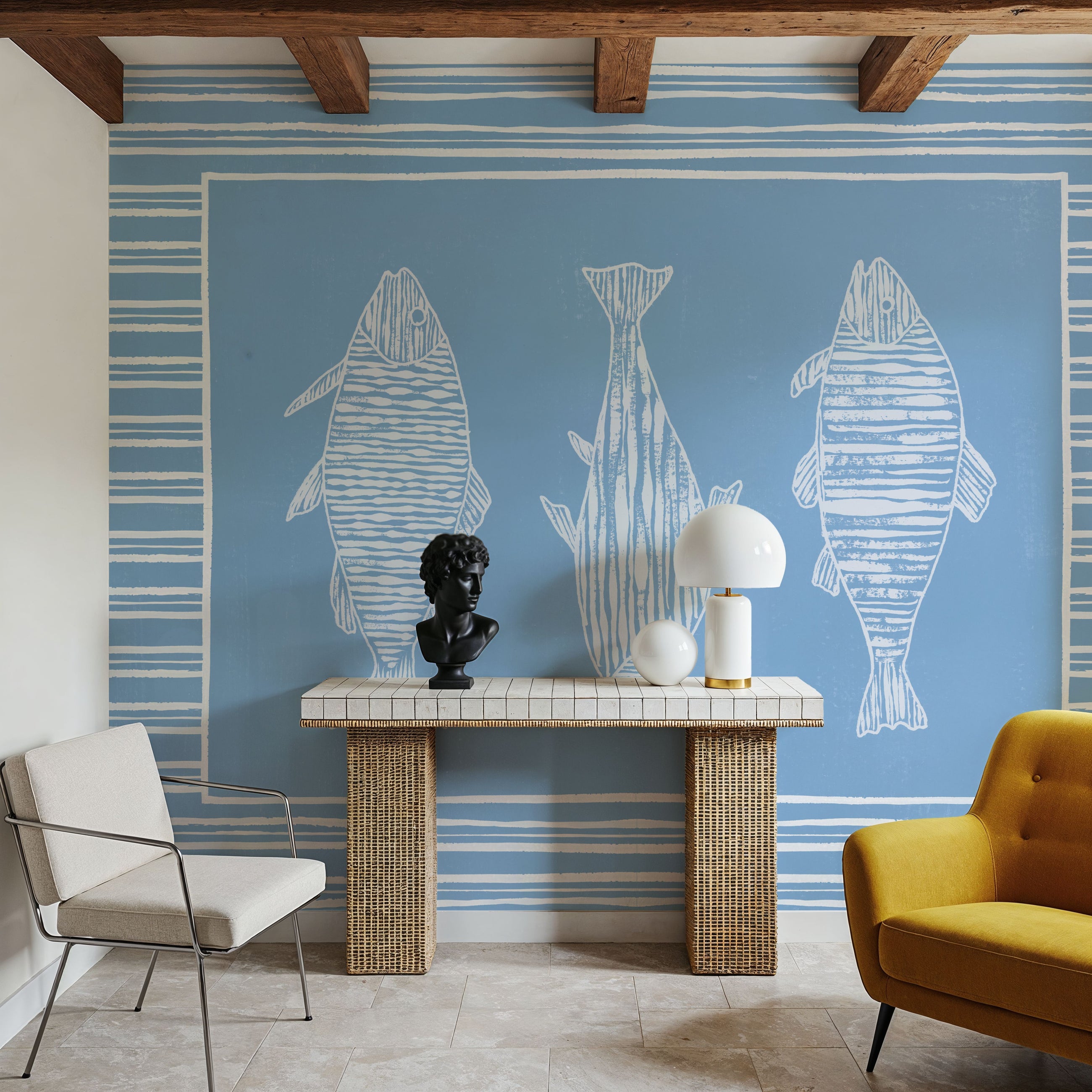 Cape Cod Fish II Mural Wallpaper