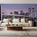 Illuminated Bridge Mural Wallpaper - room preview 06