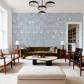 Floral Mood Blue Mural Wallpaper - room preview 06