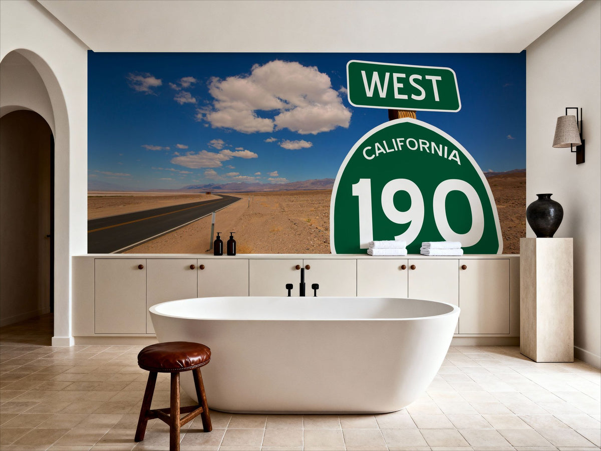 Desert Route 190 Mural Wallpaper - room preview 06