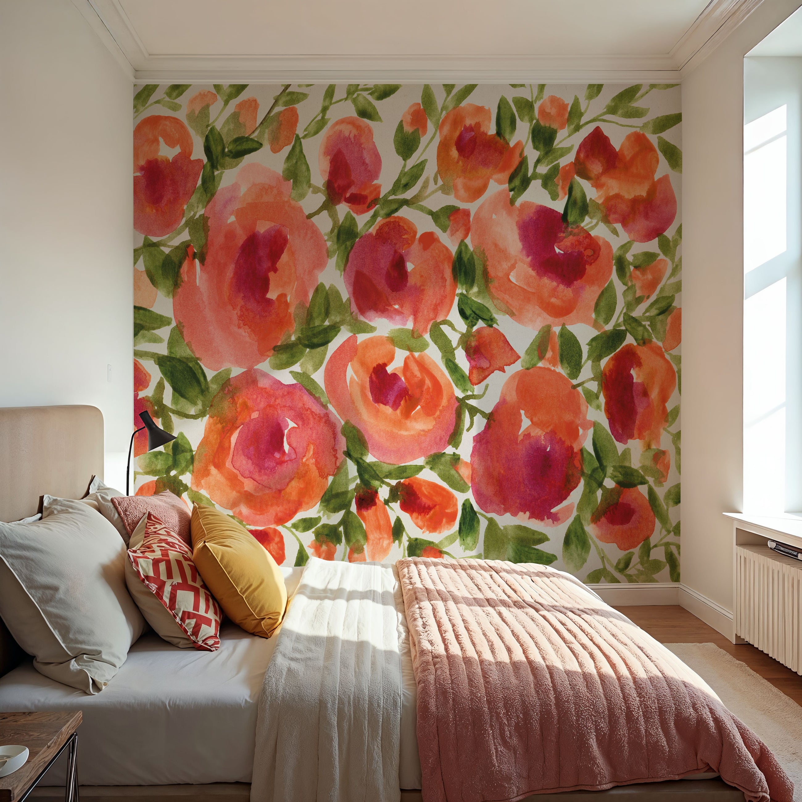 Coral Blooms Mural Wallpaper