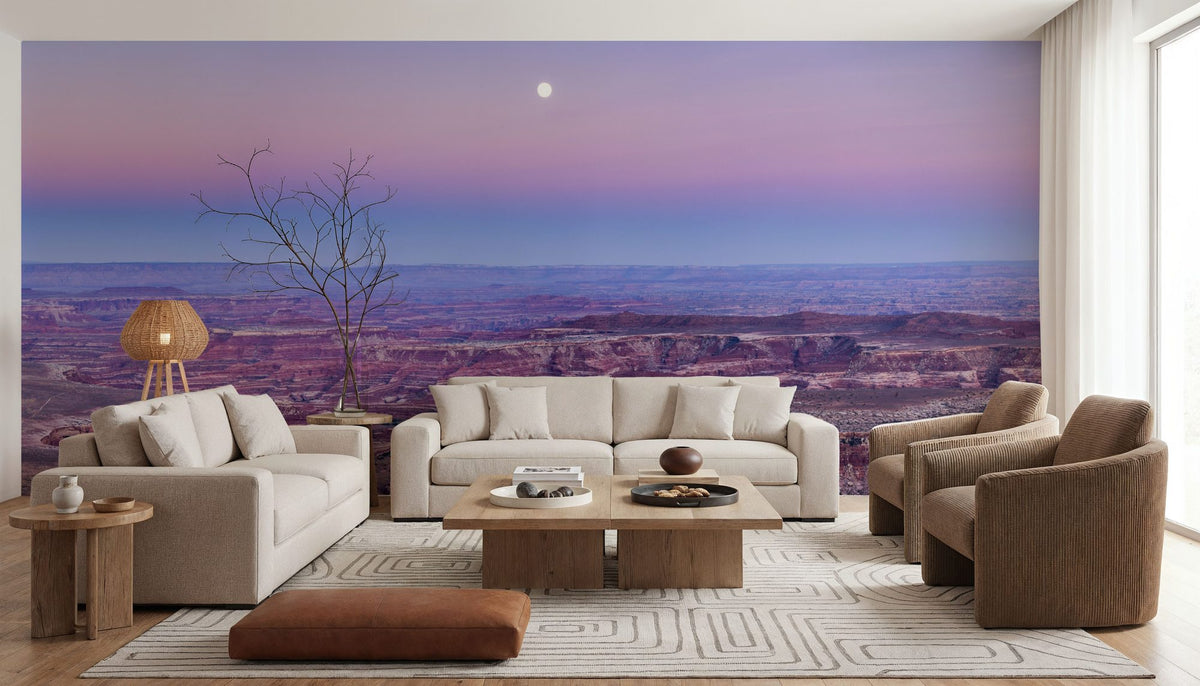 Moonlit Canyon Serenity Mural Wallpaper - room preview 06